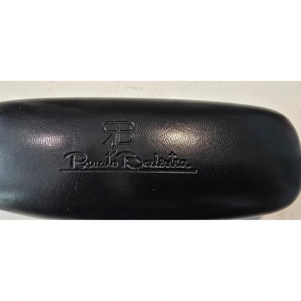 Renato Balestra Black Hard Shell Eyeglass‎ Case Purple Interior AA1185241